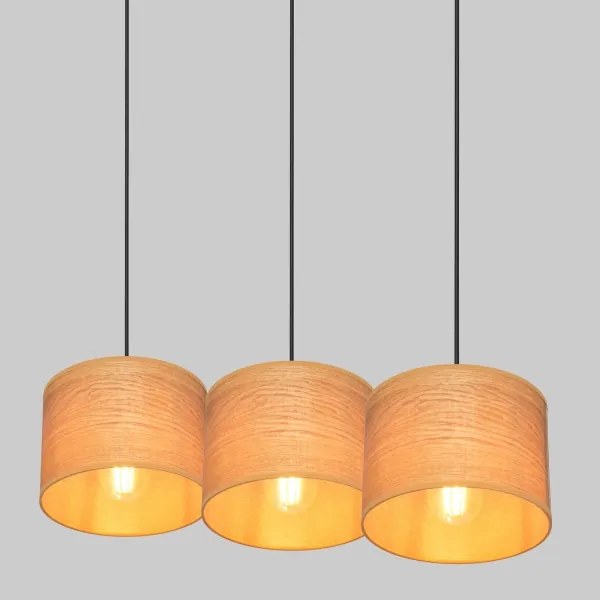 Csillár zsinóron ALBA 3xE27/15W/230V barna/fekete