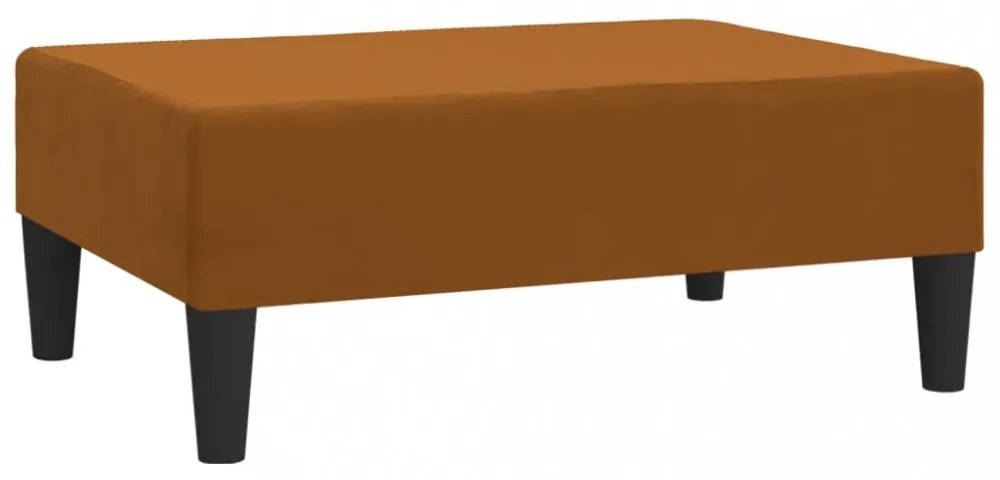 barna bársony lábzsámoly 78 x 56 x 32 cm