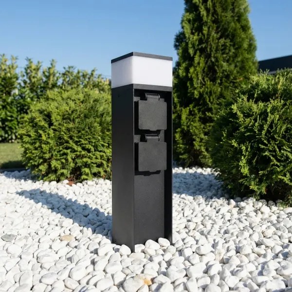 Brilagi - Kültéri lámpa 2 SCHUKO aljzattal 1xG9/11W/230V IP44 fekete