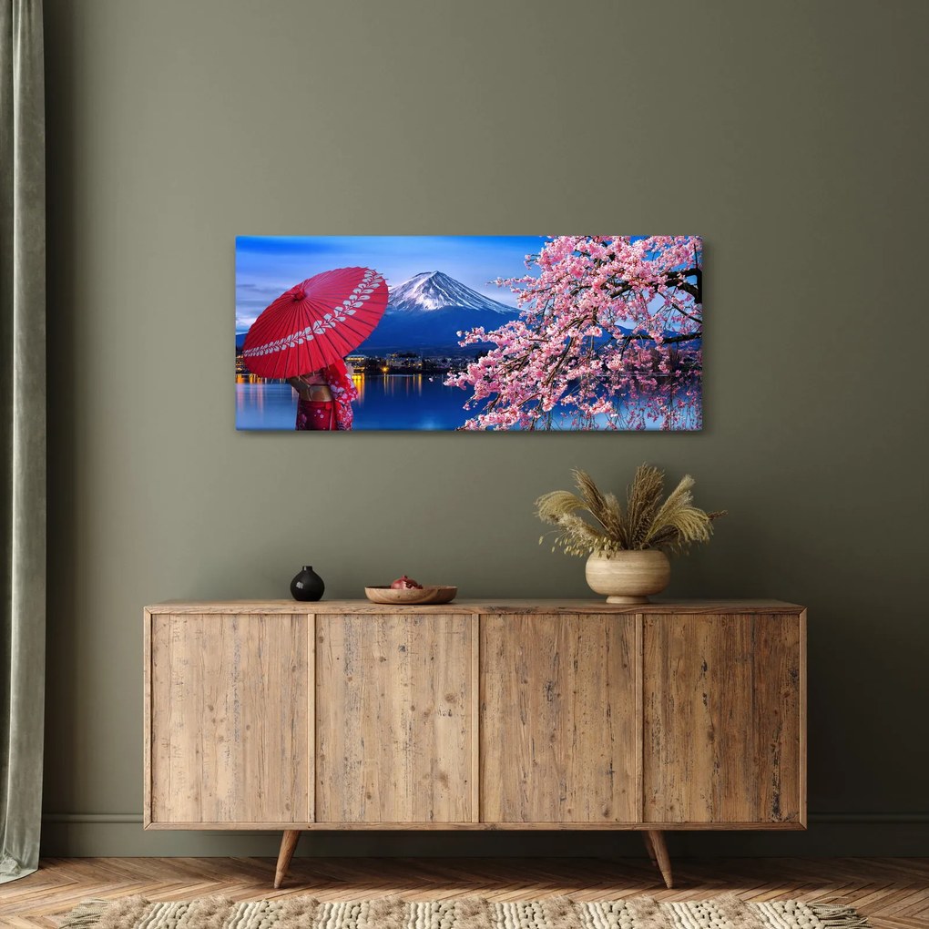Kép - Kilátás a csúcsra, Japán (120x50 cm)