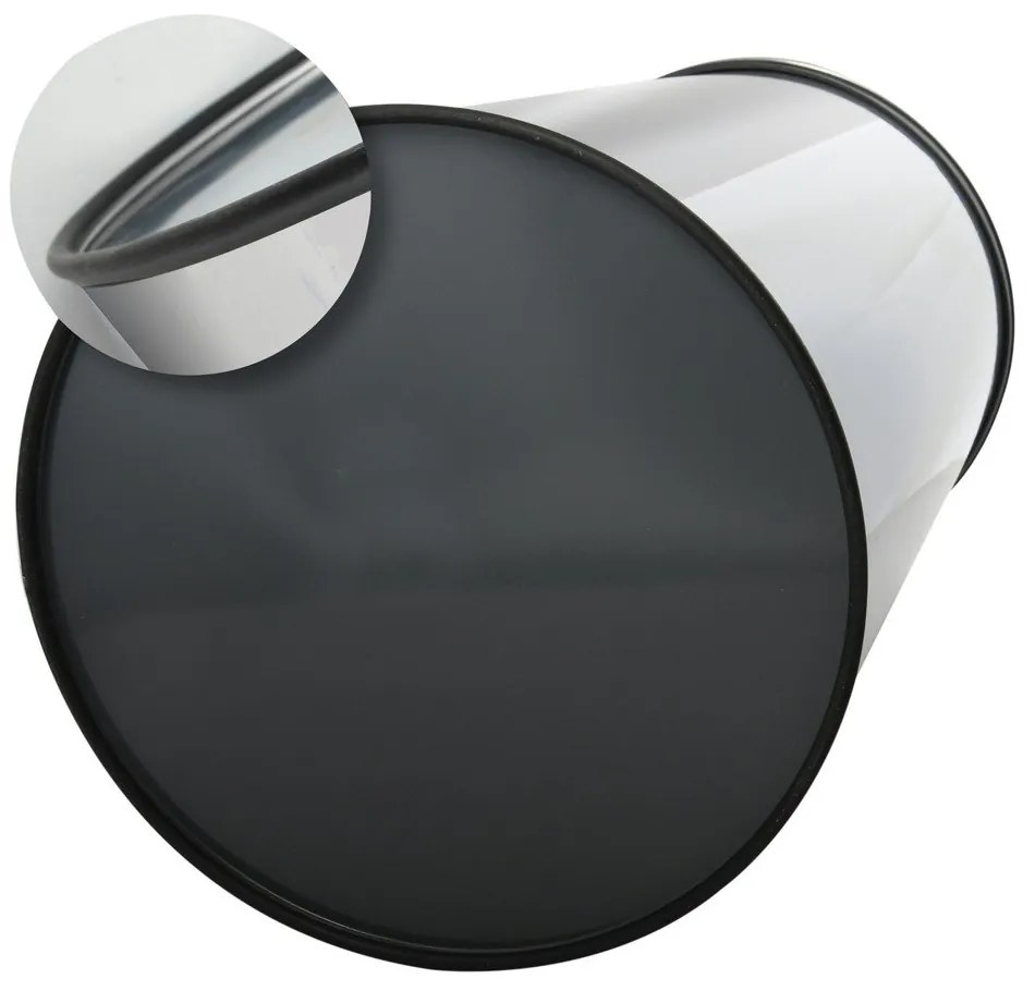 Sötétszürke acél érintésre nyíló szemetes 30 l – MSV