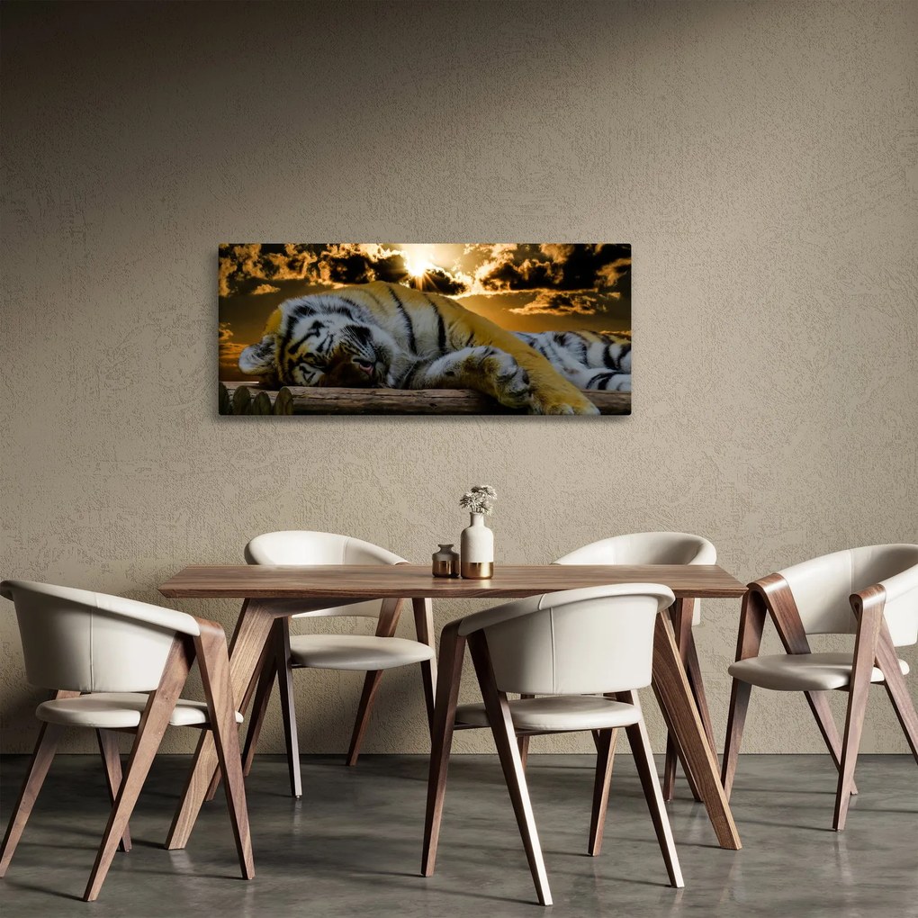 Alvó tigris képe (120x50 cm)