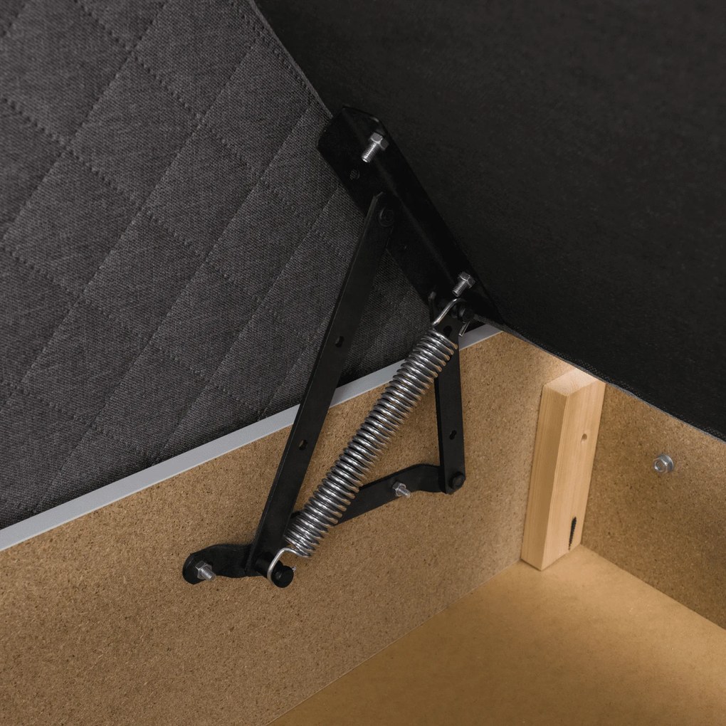 Boxspring ágy, szürke, 160x200, ADARA