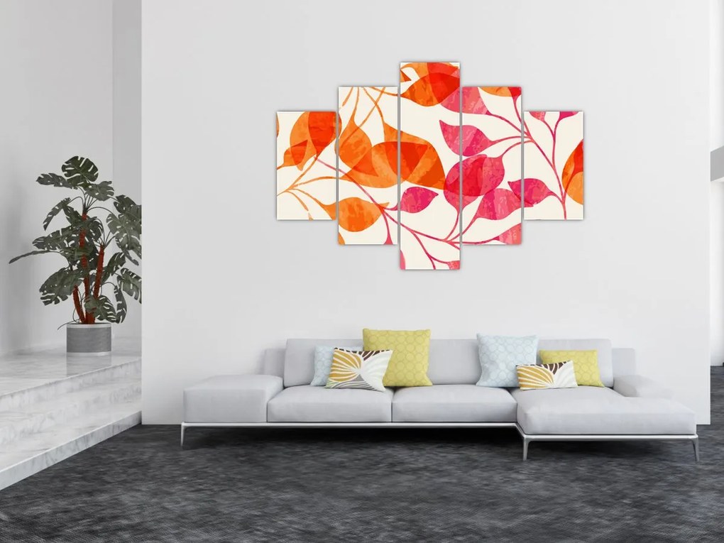 Kép - Narancssárga levelek (150x105 cm)