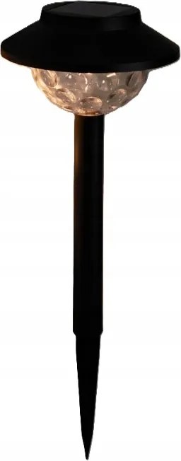 Napelemes kerti lámpa LED-es beszúrós meleg fehér fekete 35cm 1db