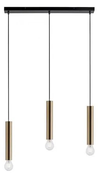 Leuchten Direkt 15618-60 - Csillár zsinóron BRUNA 3xE27/60W/230V sárgaréz