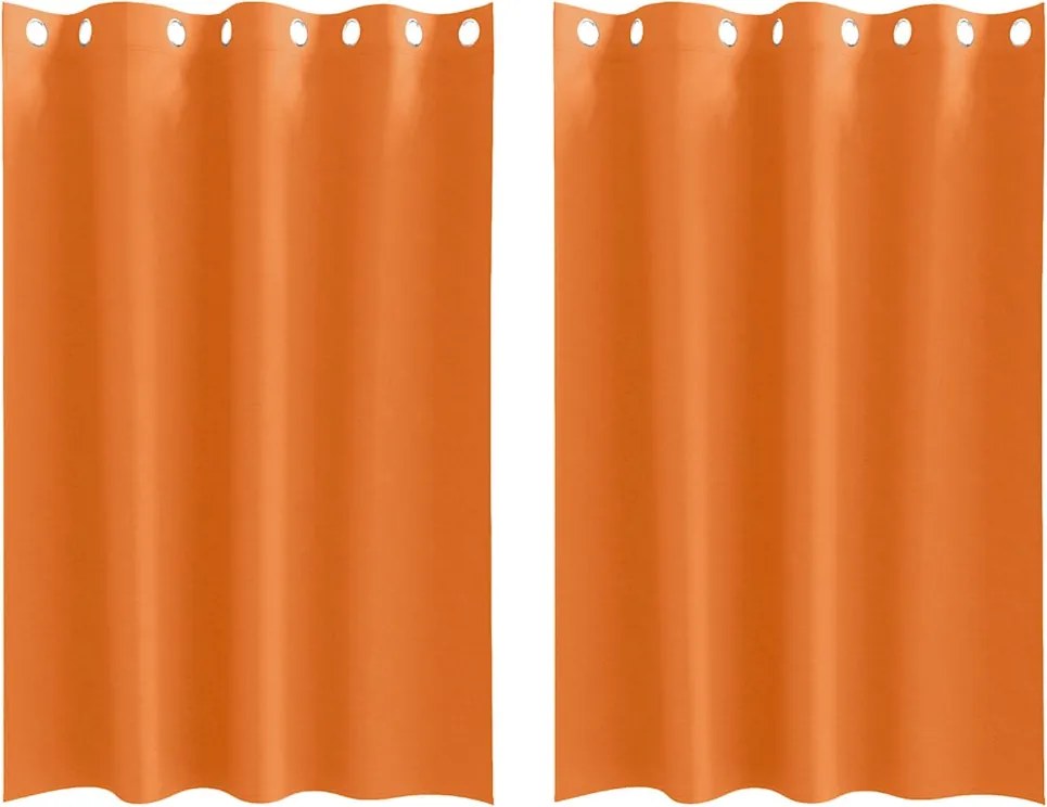 vidaXL Fekete Függöny Gyűrűkkel 2 pcs Élénk narancs 175 x 140 cm
