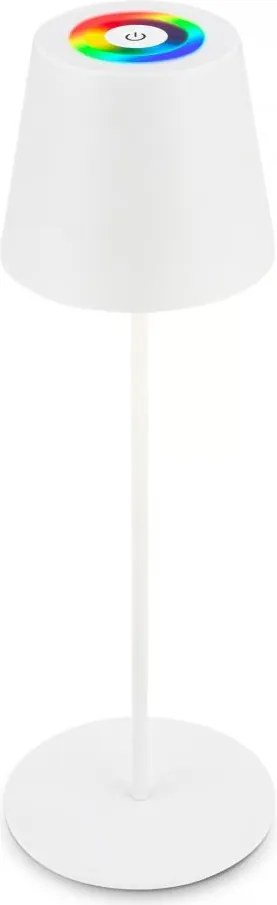 Briloner 7510016 - LED RGBW dimmelhető asztali lámpa CALIDA 2,5W/5V IP44 1200 mAh fehér