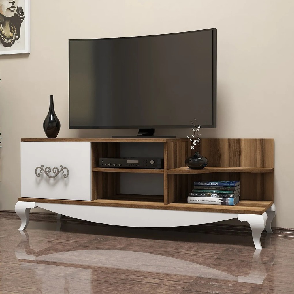 TV asztal/szekrény Soul (dió + fehér). 1071874