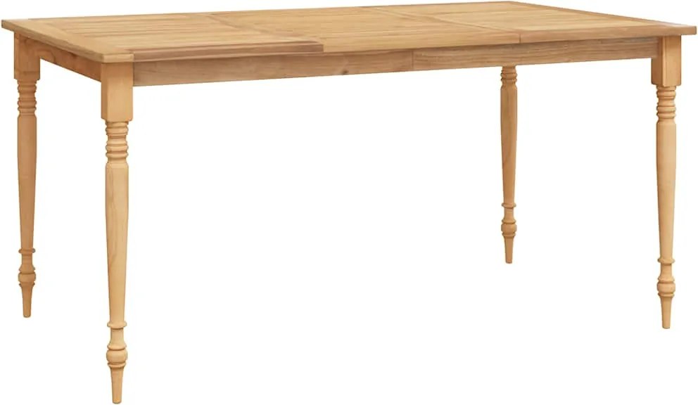 vidaXL tömör tíkfa Batavia asztal 150 x 90 x 75 cm