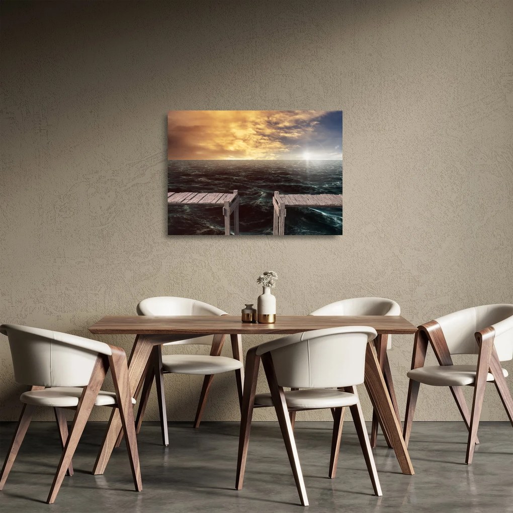 Tenger képe (üvegen) (70x50 cm)