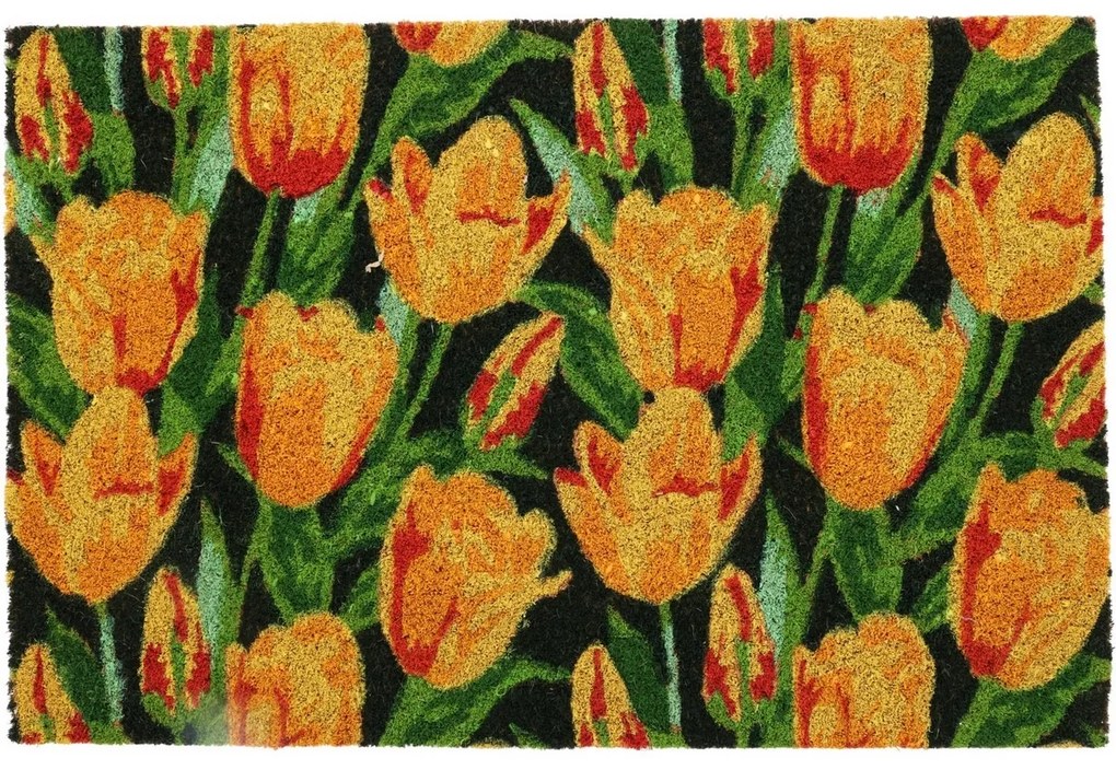 Orange tulips kókusz lábtörlő, 40,5 x 61 cm