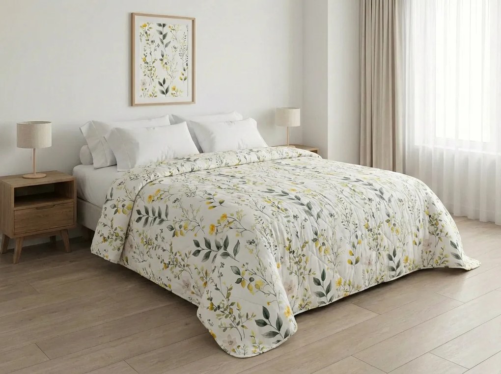 Ágytakaró CITRUS GARDEN, fehér Méret: 220 x 240 cm