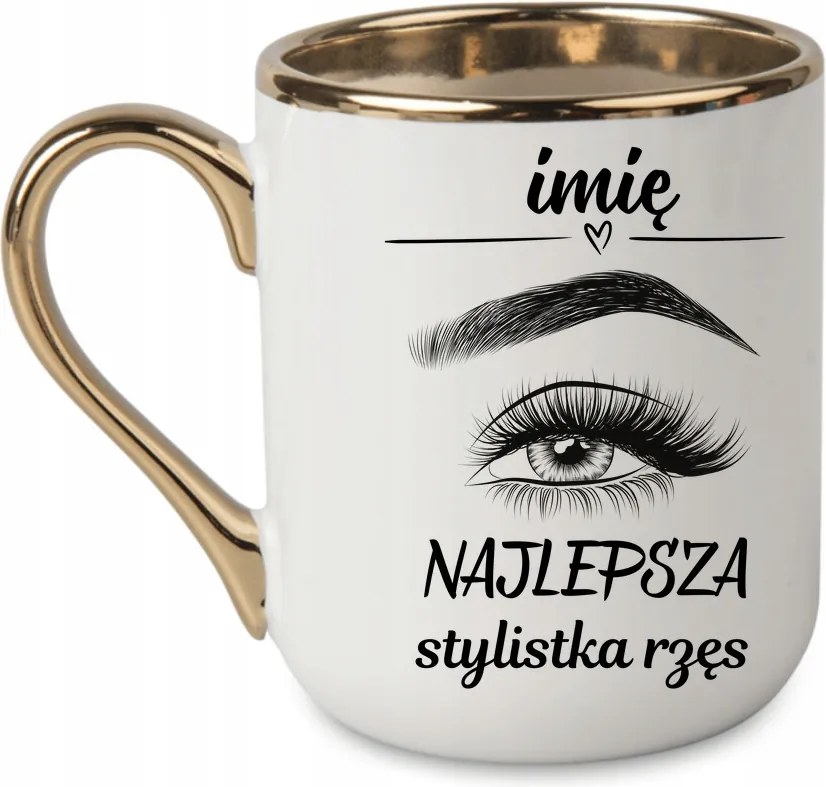 Elegáns bögre „Legjobb szempilla stylist név” 330 Fehér