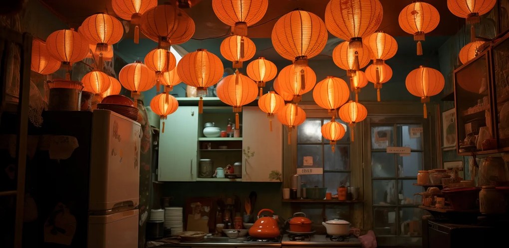 Poszter 91,3x44,5cm Lampionfényben