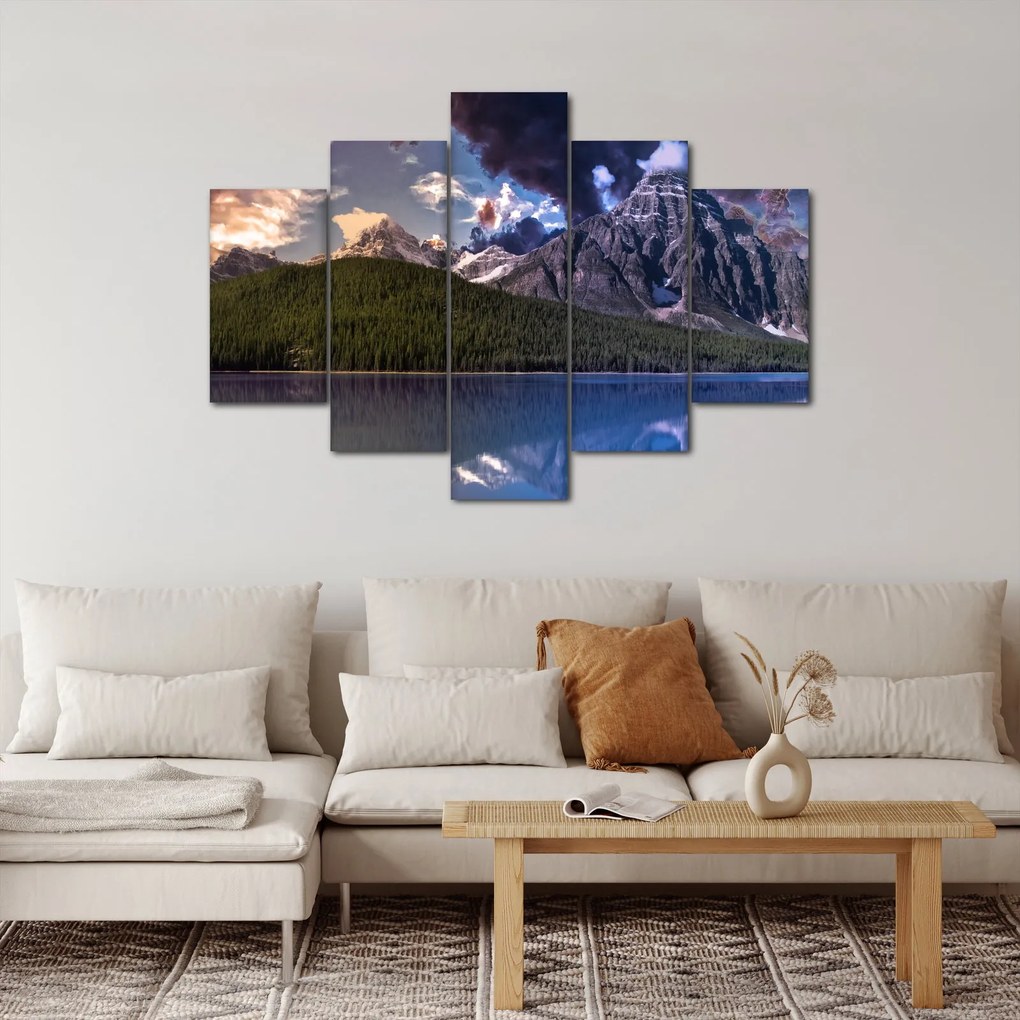 A tó és a hegyek képe (150x105 cm)