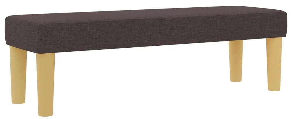 vidaXL Boxspring Ágy Mattal és Pad sötétbarna 160x200 cm szövet