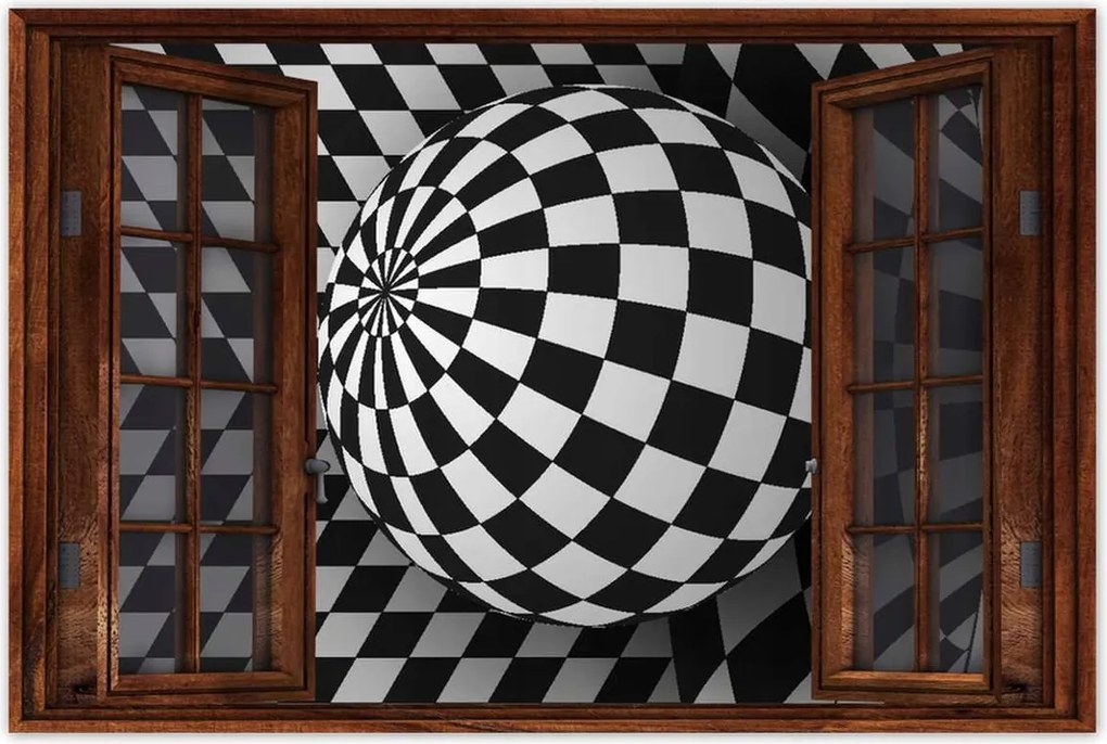 Poszterek 90x60 Absztrakt fekete-fehér