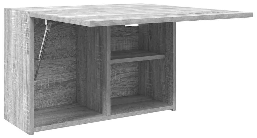 szürke sonoma szerelt fa fali fürdőszobaszekrény 60x25x40 cm