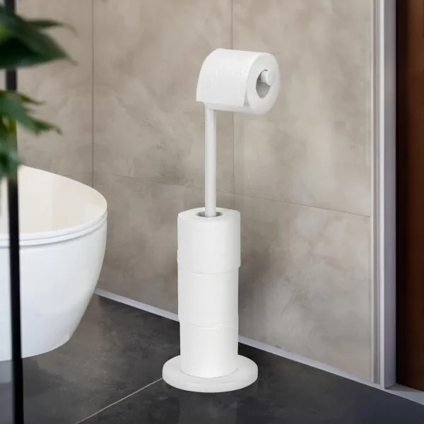 WENKO 21424100 - Fehér WC-papírtartó 21x55 cm