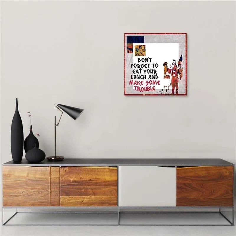 Gario Vászonkép Banksy, a punk fiú és anyja Méret: 50 x 50 cm