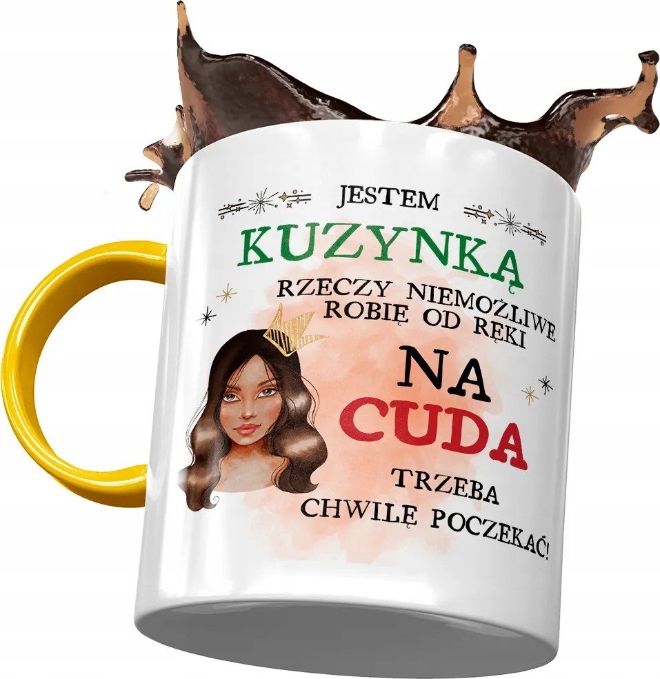 Sárga Bögre Unokatestvérnek Születésnapra Ajándék Nyomtatott Fotóval