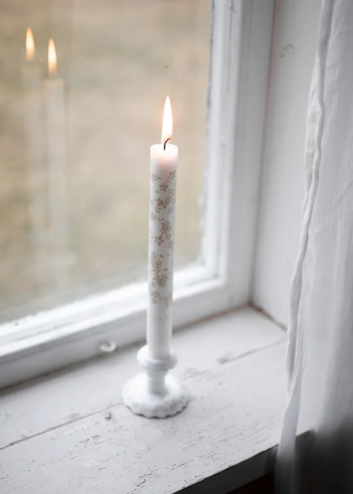 Szürke gyertya, 2 db Slåpeblom kollekció - Wik & Walsøe