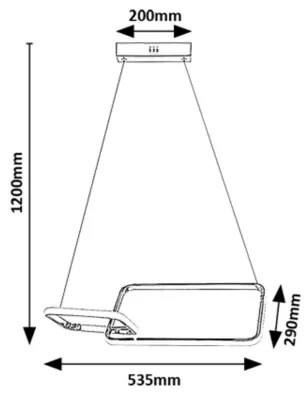Rabalux 71367 - LED Felületre szerelhető csillár MALWEN LED/36W/230V 4000K