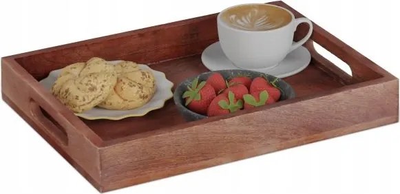 Tálca fogantyúval 36x26 cm mangófa G16