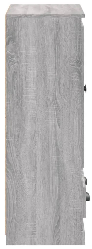 szürke sonoma szerelt fa magasszekrény 60x35,5x103,5 cm