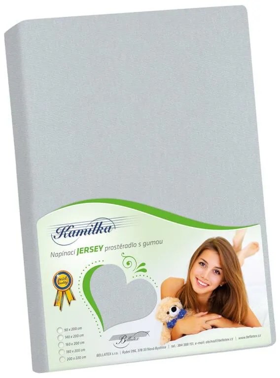 Bellatex Jersey lepedő közepes szürke