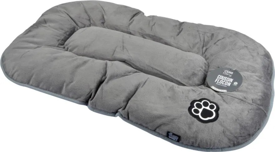Szürke velúr fekhely kutyáknak 61x38 cm Flakes – Love Story