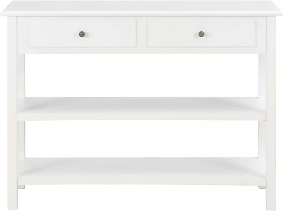 fehér MDF tálalószekrény 110 x 35 x 80 cm