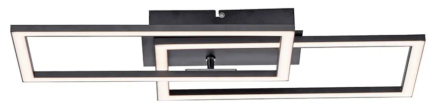 Mennyezeti lámpa fekete LED-del, 3 fokozatban szabályozható, 54 cm - Georgi