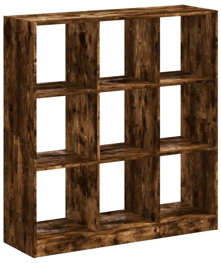 füstös tölgy színű szerelt fa könyvespolc 102 x 32 x 108 cm