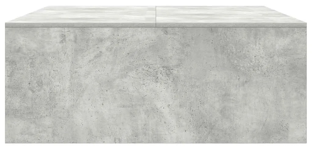 betonszürke dohányzóasztal fiókokkal 100x100x40 cm