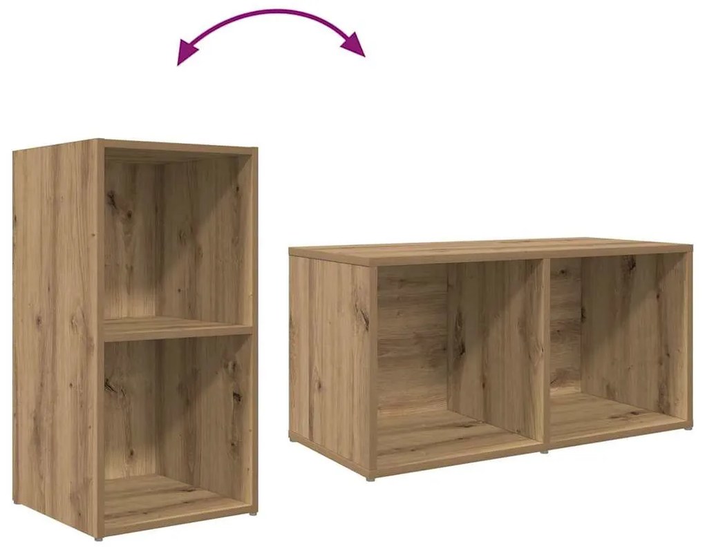 TV Szekrény Szett 8 pcs Artisan tölgy 37 x 35 x 72 cm Faanyag