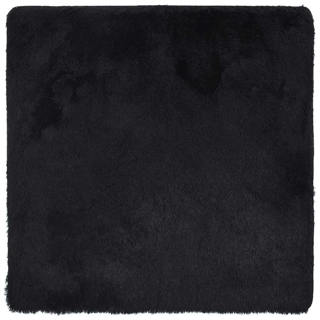 fekete hosszú szálú NAVARRA bozontos szőnyeg 200x200 cm
