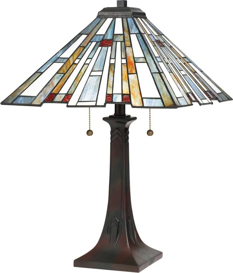 Quoizel Maybeck QZ-MAYBECK-TL Asztali lámpa 2x60W/E27