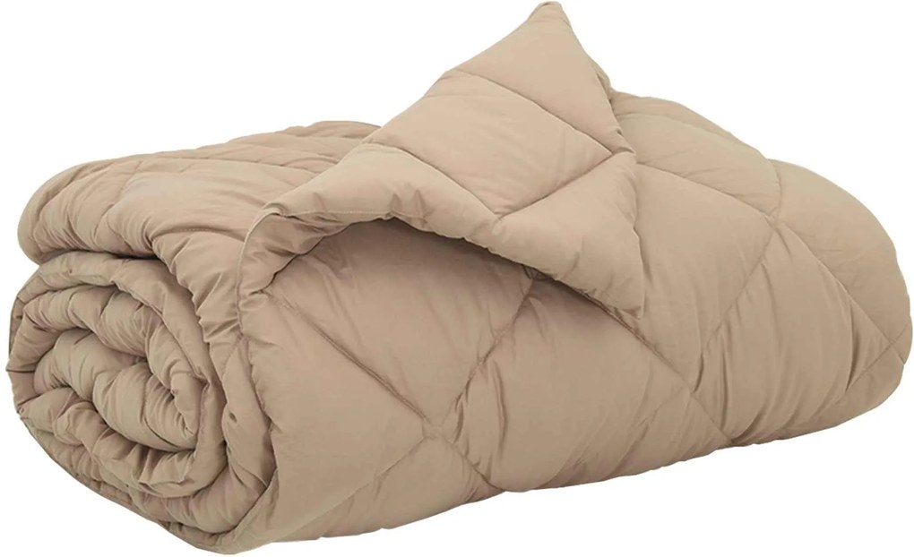 vidaXL Teljes éves takaró Tópszínű 200 x 200 cm Mikroszál
