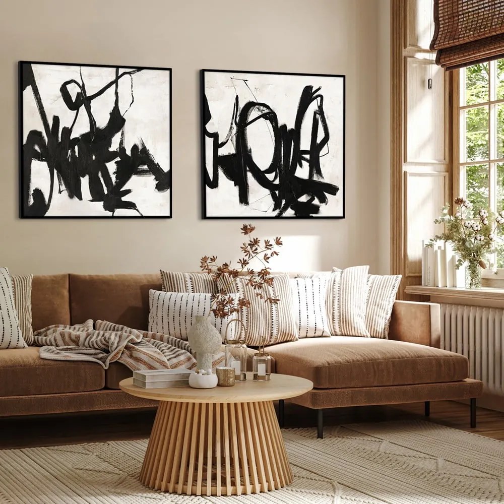 Kézzel festett kép 100x100 cm Playblack 1 - Malerifabrikken