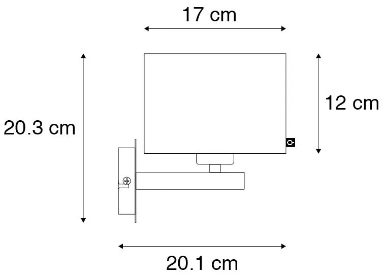 Modern fali lámpa fekete arannyal - VT 1