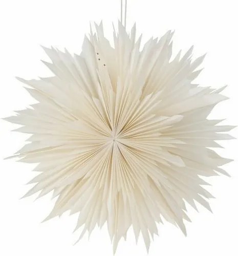 Ice akasztós papírcsillag dekoráció, 50 cm, fehér