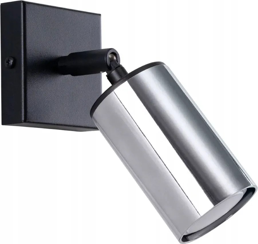 Fali lámpa modern reflektor króm fekete hálószoba Sollux