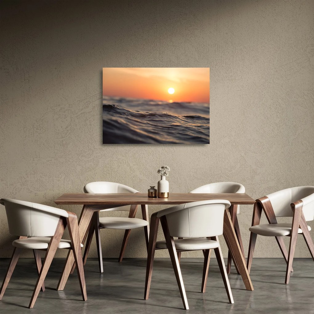 Tenger hullámai képe (üvegen) (70x50 cm)