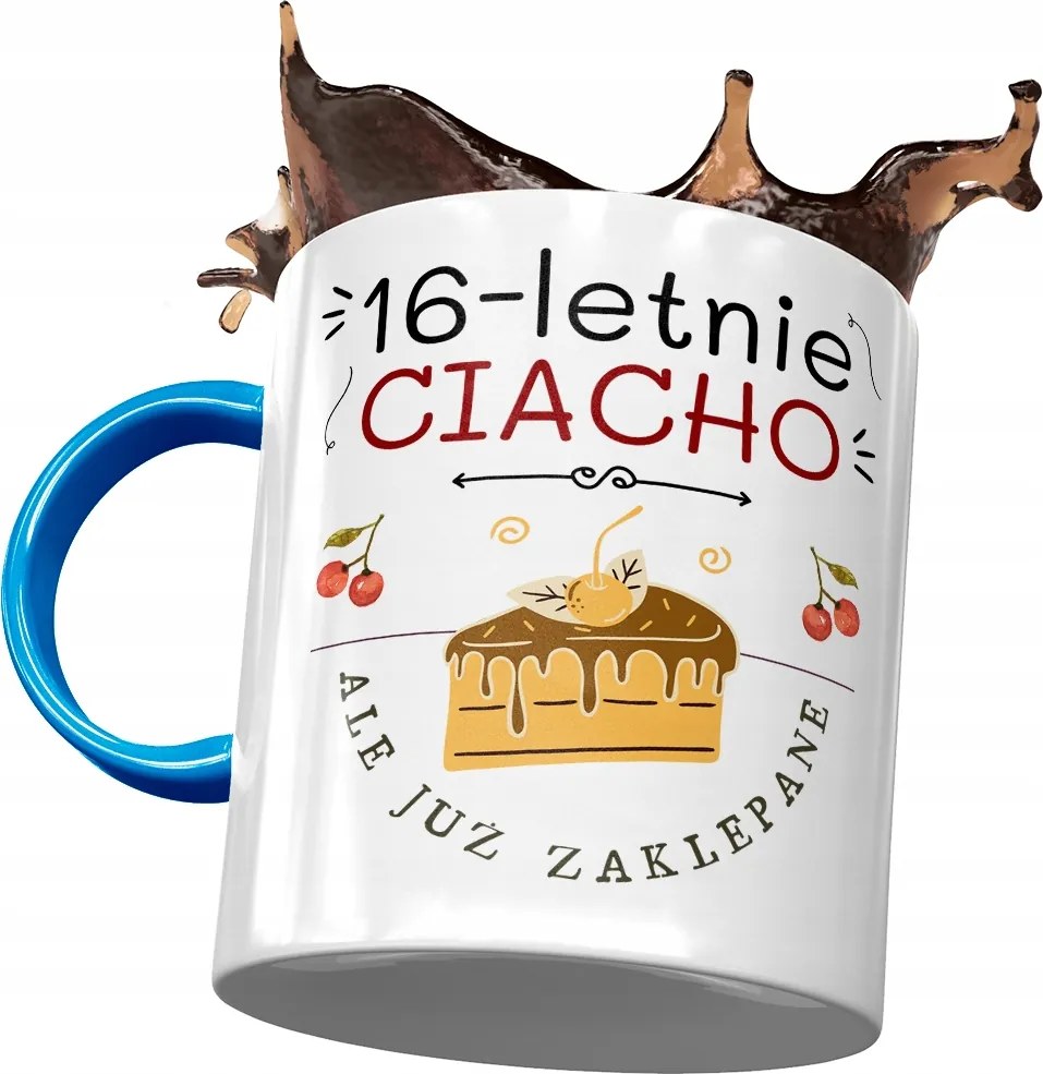 Kék Bögre Születésnapra 16 16. 16. Nyomtatott Fotóval