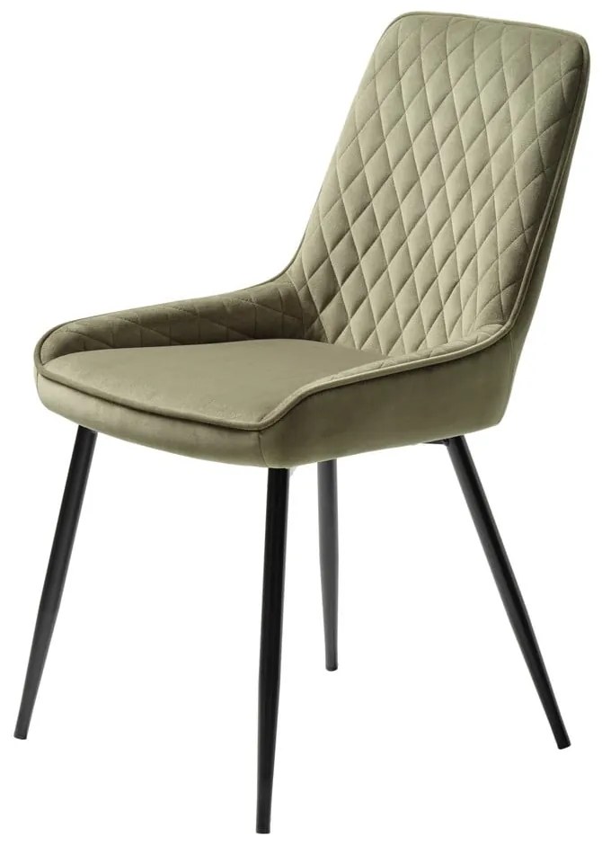 Zöld bársony étkezőszék Milton – Unique Furniture