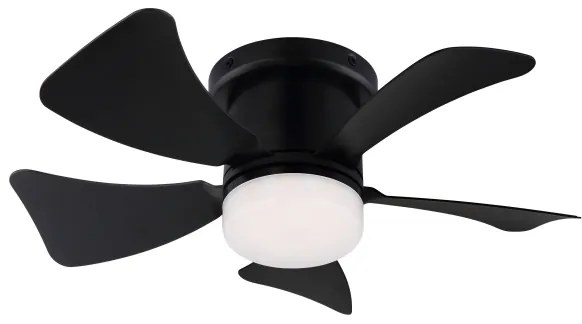 ZEVENTI - MUNDAKA LED 10W 230V fekete dimmelhető mennyezeti ventilátor + DO