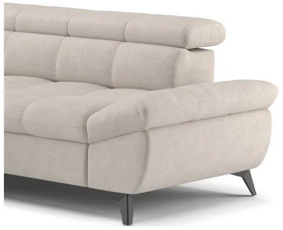 Beige MARANO balos sarokkanapé ággyá alakítható, L-alakú
