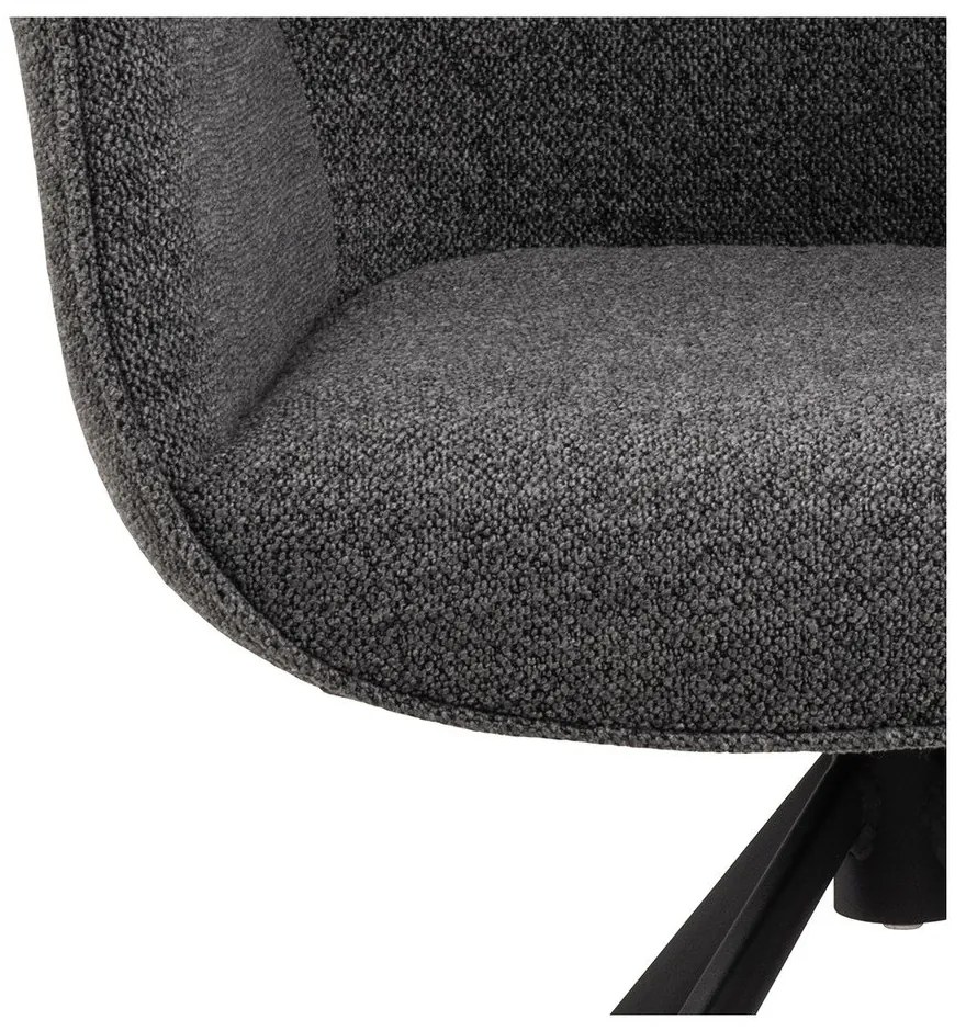 Sötétszürke kárpitozott étkezőfotel Aura – Actona